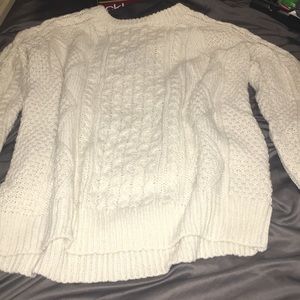A fuzzy knitted sweater